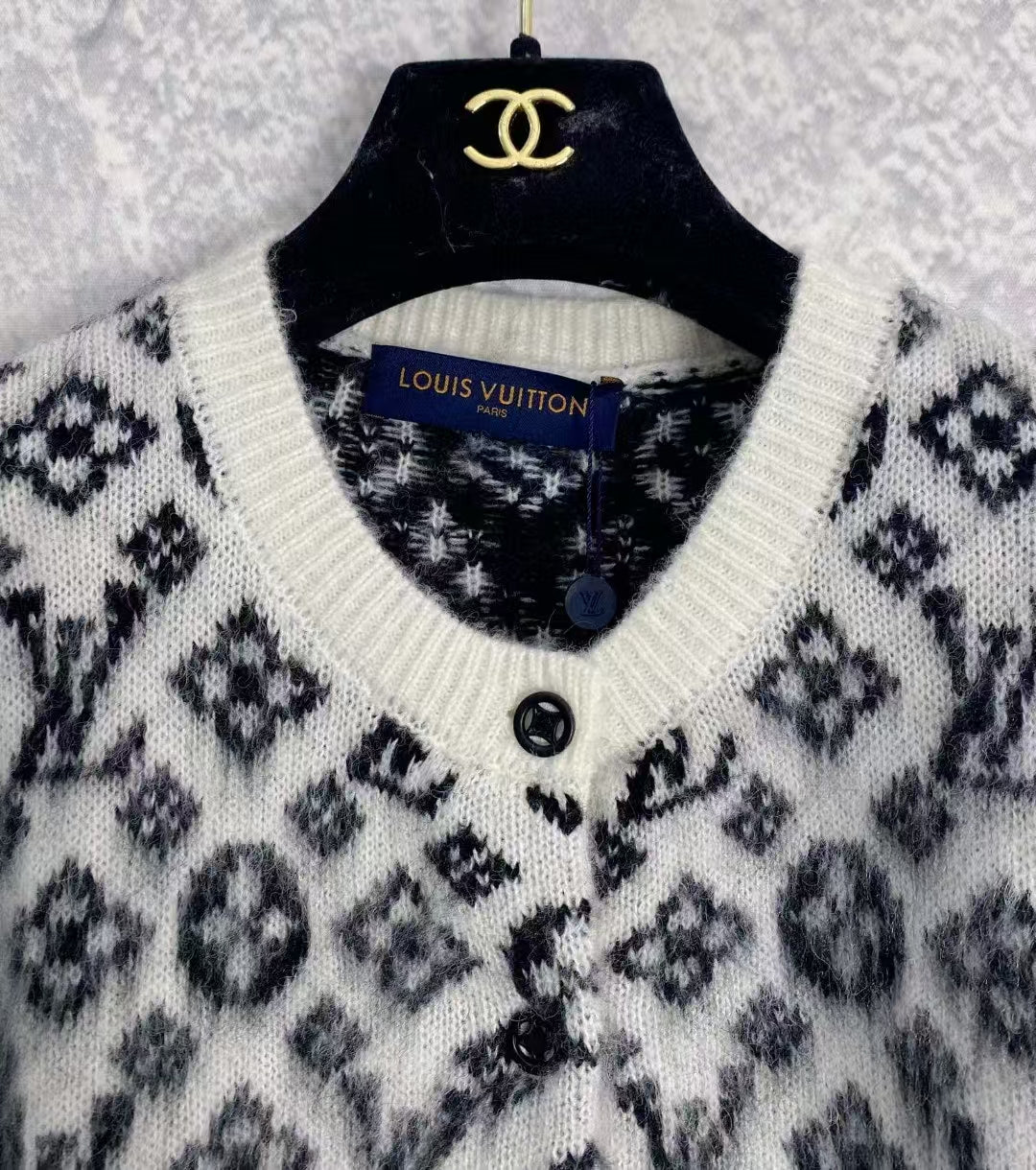 New Classic Monogram Full Print Knit Cardigan
