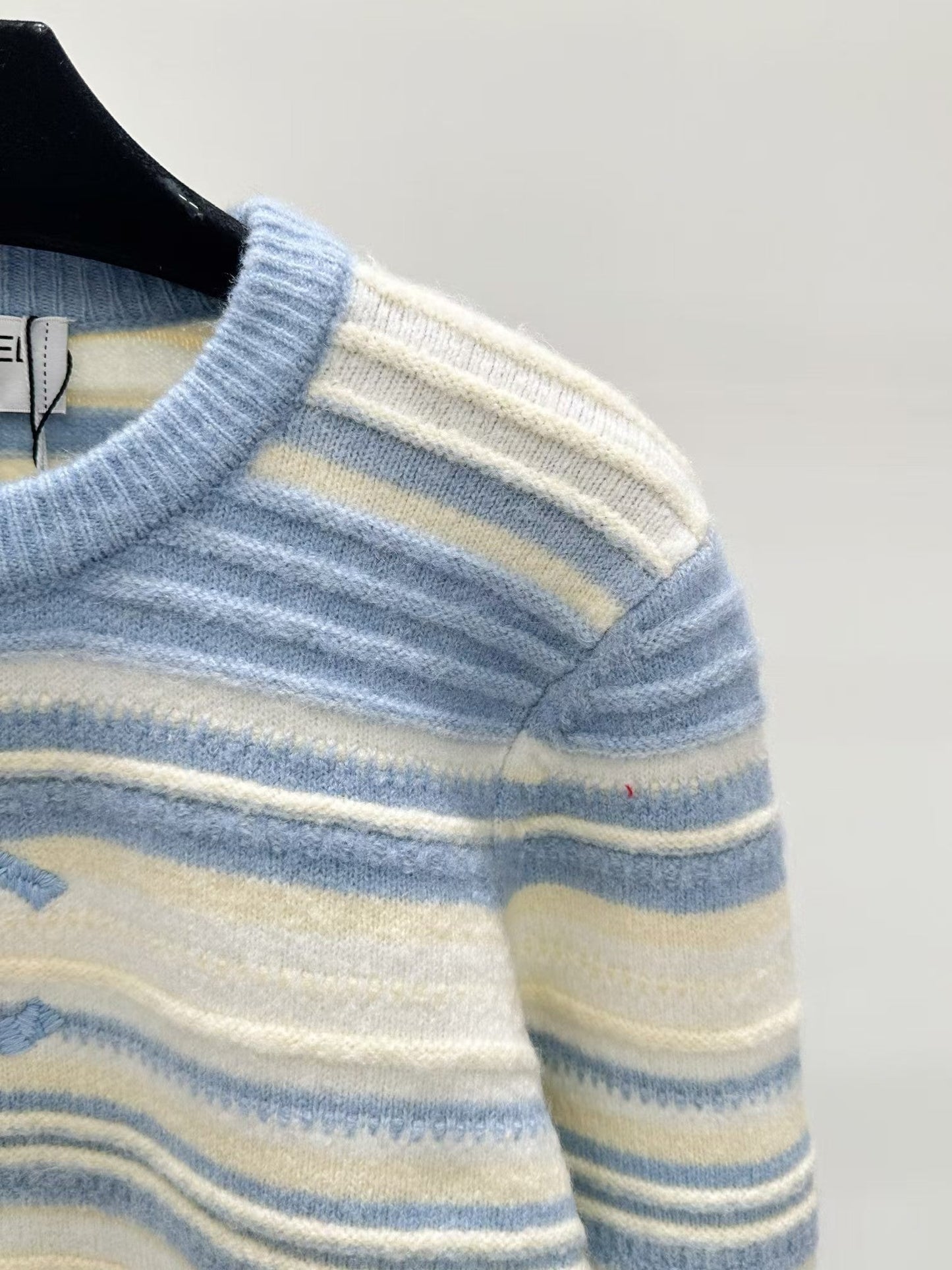 New Color Stripe Color Block Knitted Sweater