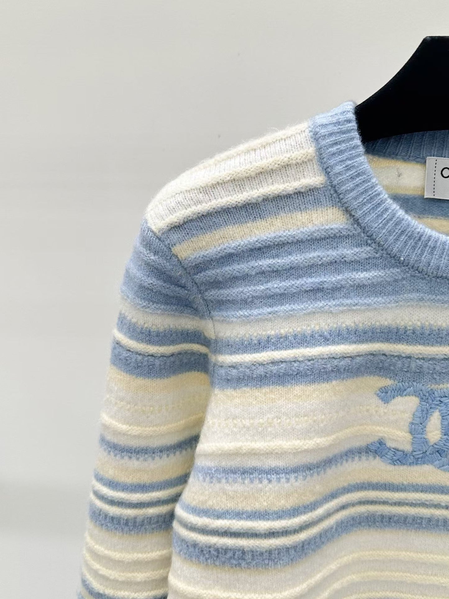 New Color Stripe Color Block Knitted Sweater