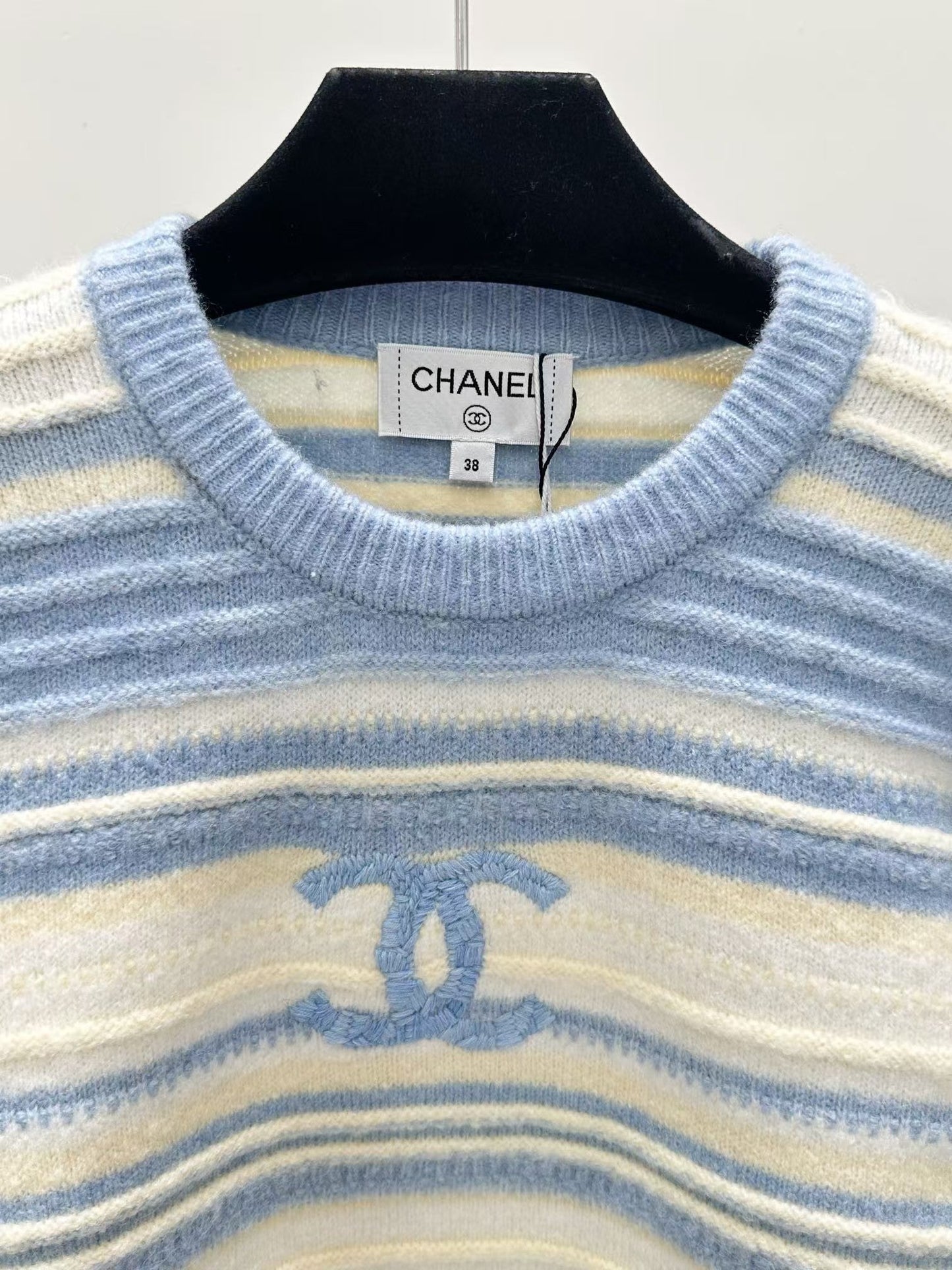 New Color Stripe Color Block Knitted Sweater