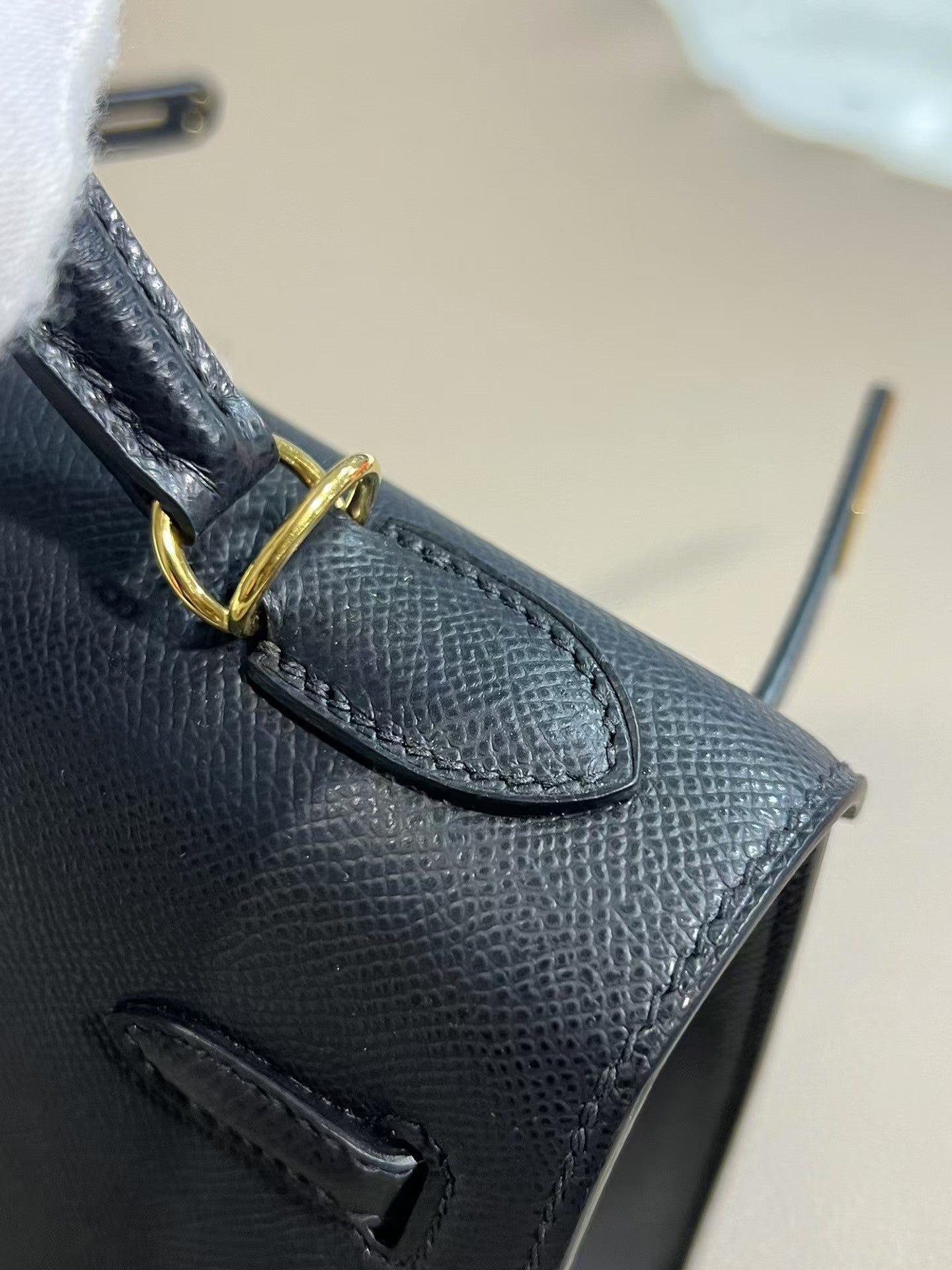 New black sheep gold imported custom lambskin messenger bag(25CM)