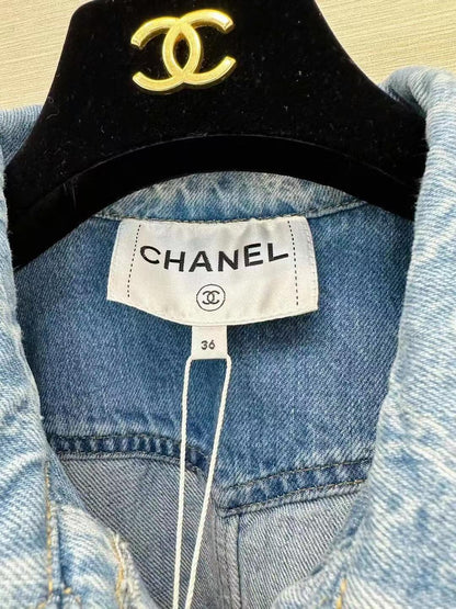 New Logo Print Denim Jacket