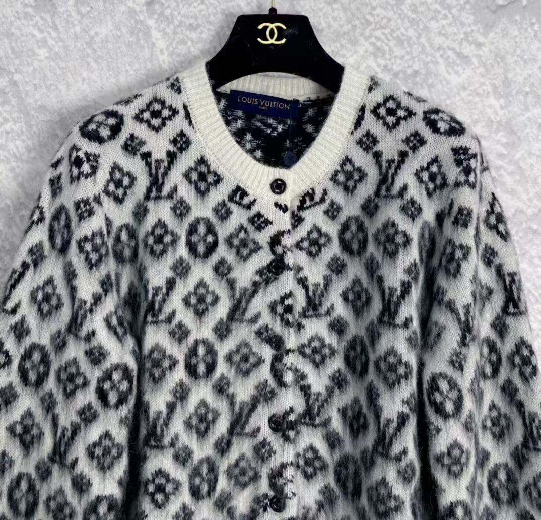 New Classic Monogram Full Print Knit Cardigan