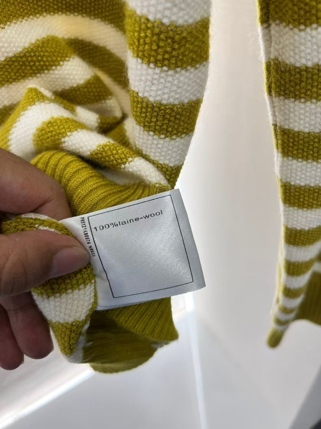 New Small Logo Striped Wool Sweater