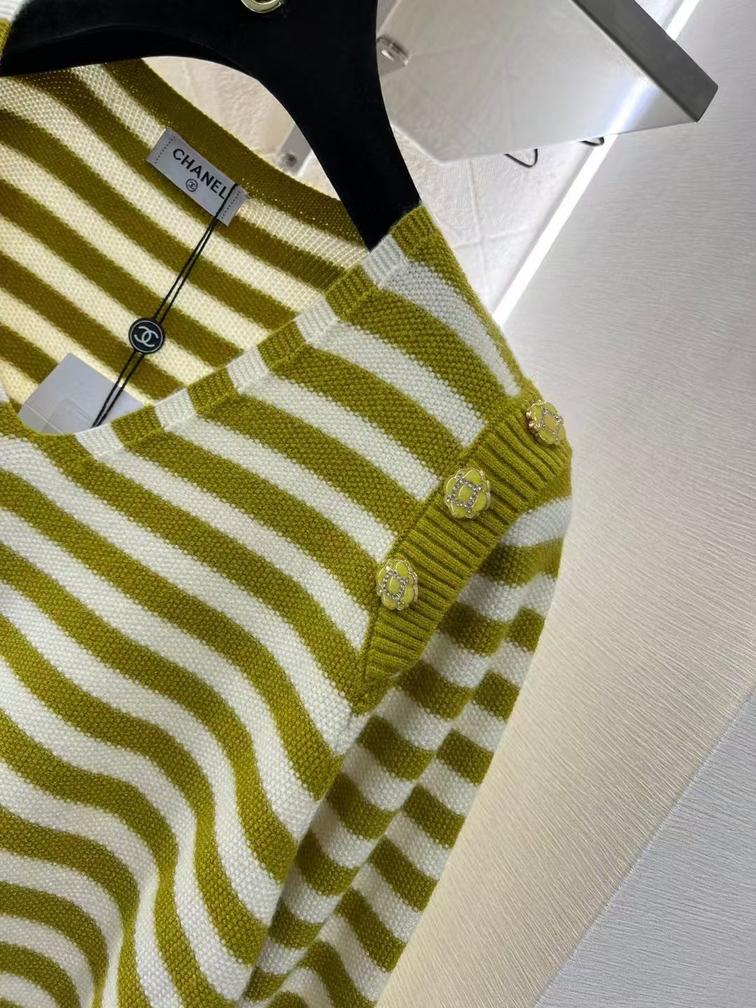 New Small Logo Striped Wool Sweater