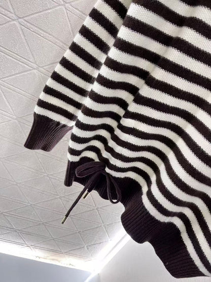 New Small Logo Striped Wool Sweater