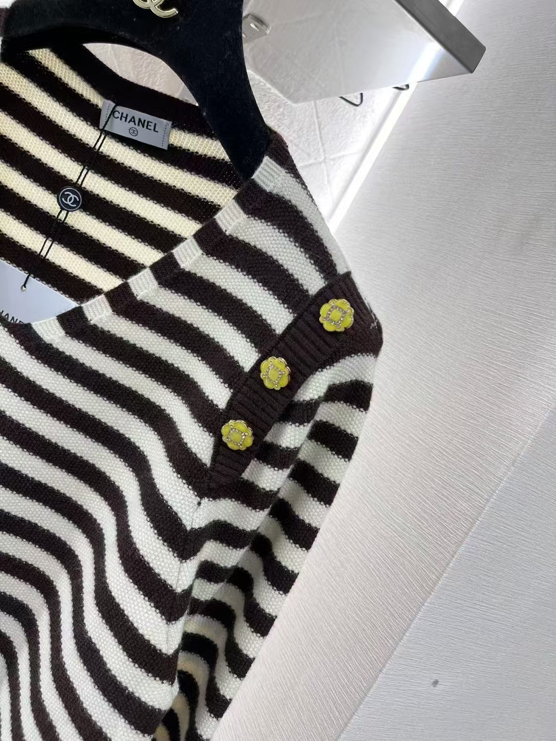 New Small Logo Striped Wool Sweater