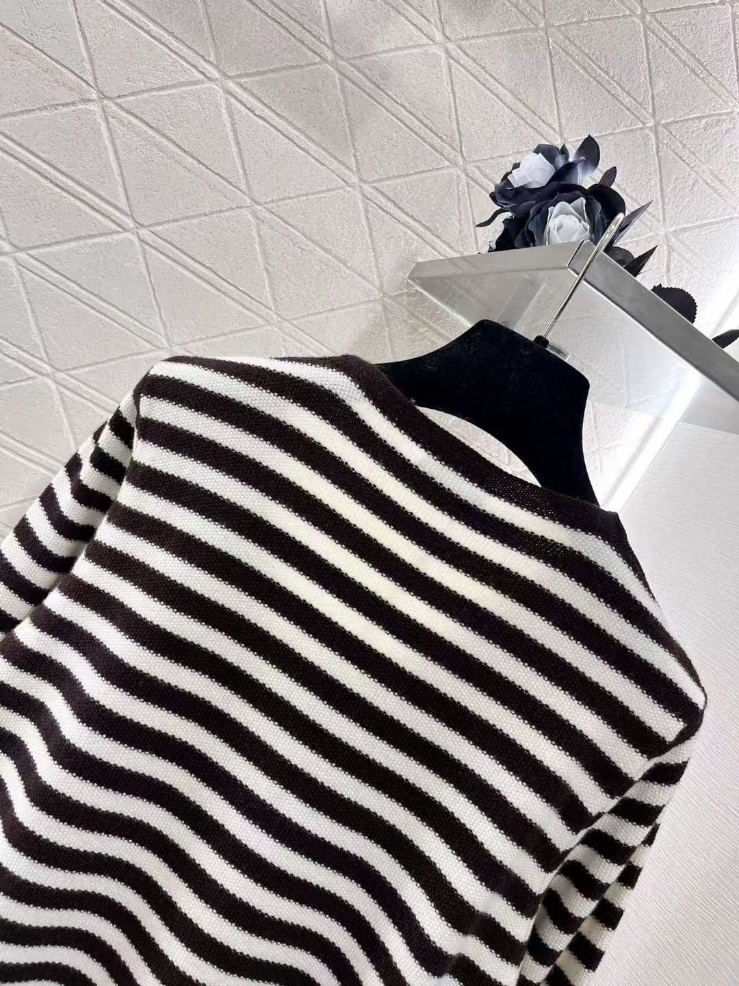 New Small Logo Striped Wool Sweater