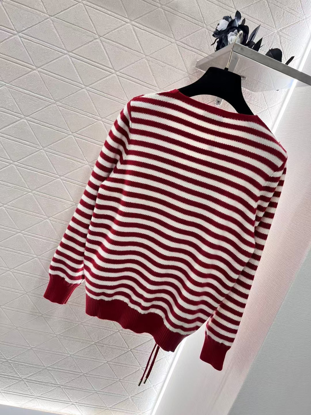 New Small Logo Striped Wool Sweater