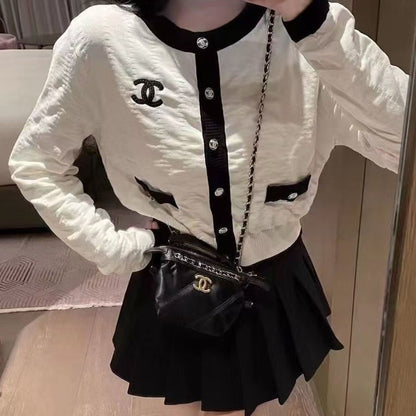 New Embroidered Logo Knit Cardigan