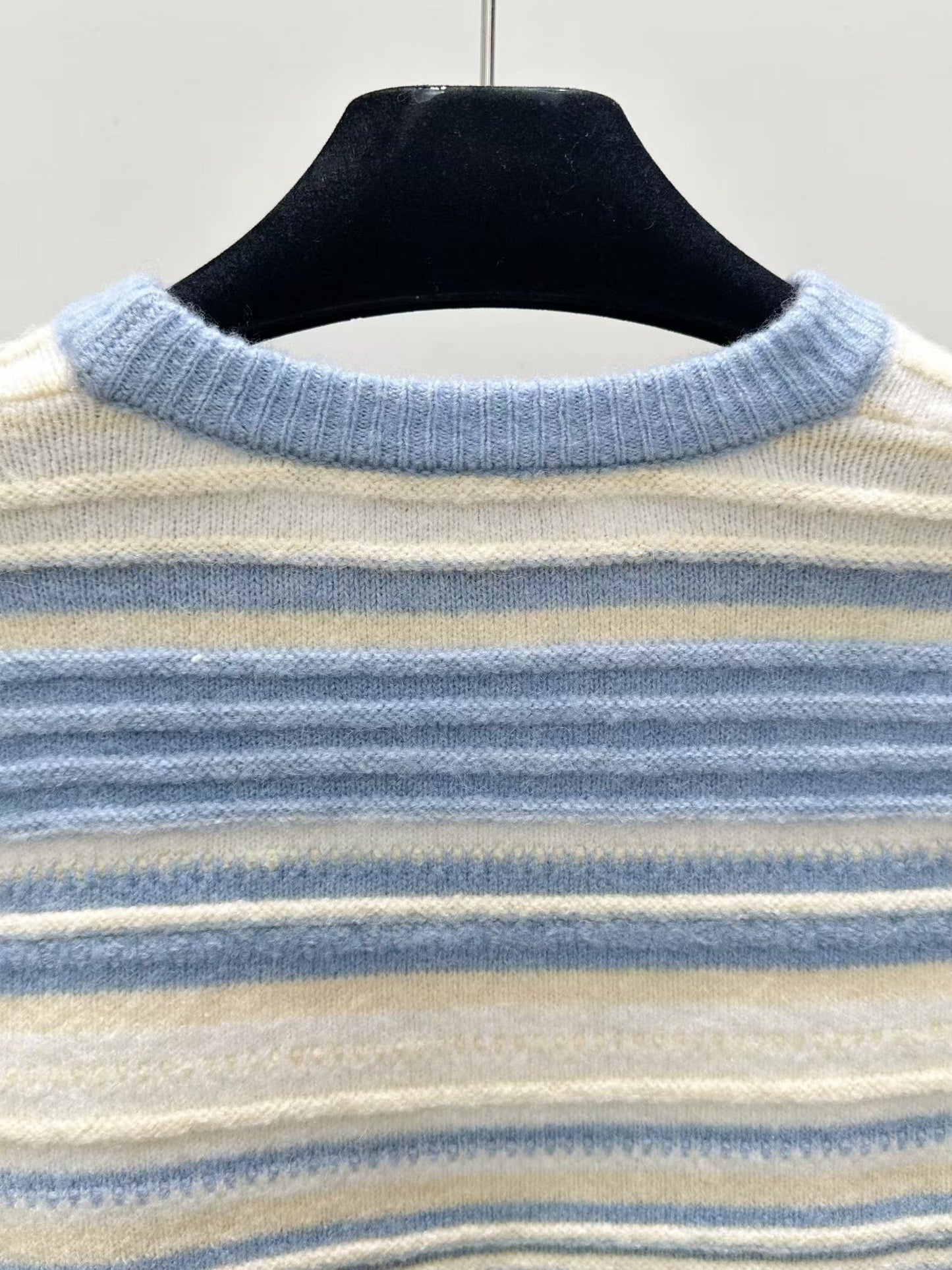 New Color Stripe Color Block Knitted Sweater
