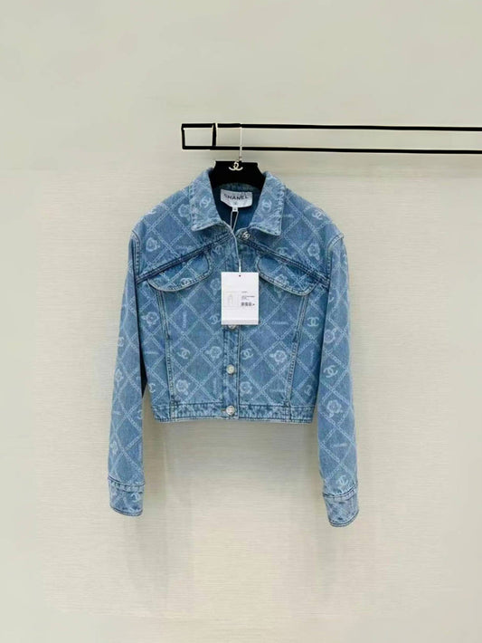 New Logo Print Denim Jacket